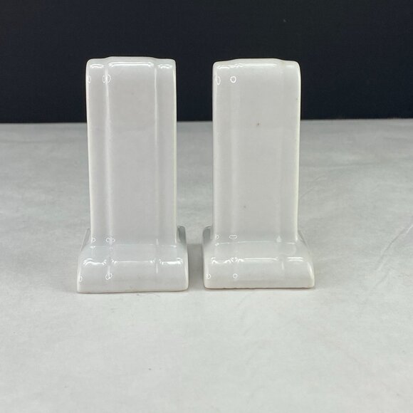 Vintage White Porcelain Towel Rack Mounts For Square Dowel - Picture 3 of 11